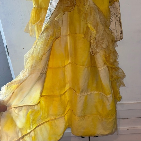 One of a kind Paris Montana Bustle Skirt Golden Tiered Maxi Skirt! One Size - Picture 11 of 16